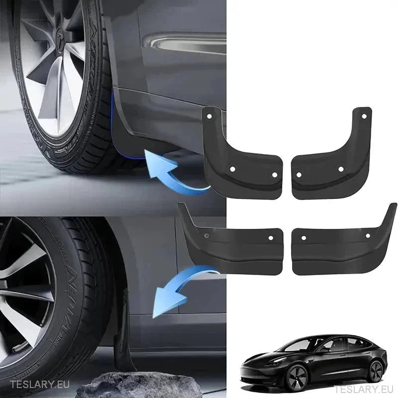 Tesla 3 Highland Anti Splash Fender Liners ( Mud Flaps ) - TESLARY Tesla Shop Accessories Europe Nederlands Ireland Deutschland Espana Alicante France Italia