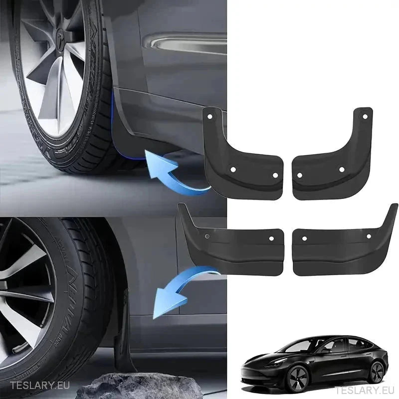 Tesla 3 Highland Anti Splash Fender Liners ( Mud Flaps ) - TESLARY Tesla Shop Accessories Europe Nederlands Ireland Deutschland Espana Alicante France Italia