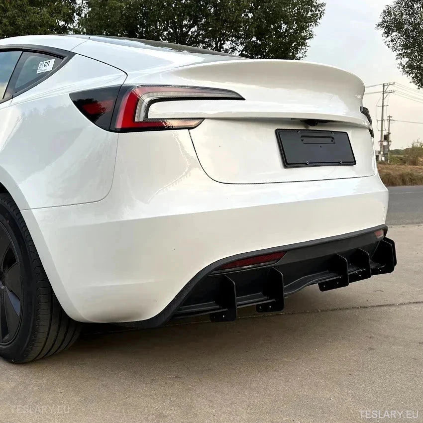 Tesla 3 Highland Rear Bumper Diffuser Body Kit - TESLARY Tesla Shop Accessories Europe Nederlands Ireland Deutschland Espana Alicante France Italia