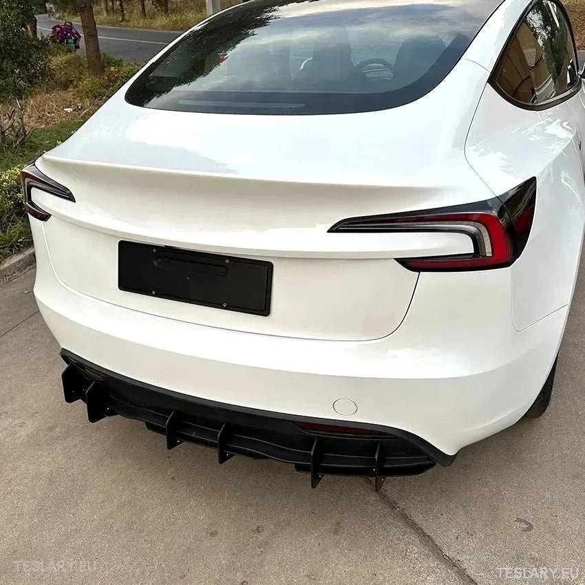 Tesla 3 Highland Rear Bumper Diffuser Body Kit - TESLARY Tesla Shop Accessories Europe Nederlands Ireland Deutschland Espana Alicante France Italia