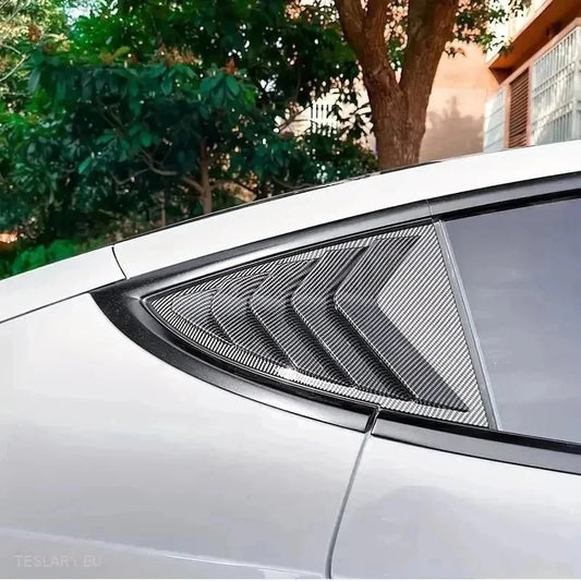 Tesla 3 Highland Sports Style Rear Side Windows Splitter ( 2 Pieces ) - TESLARY Tesla Shop Accessories Europe Nederlands Ireland Deutschland Espana Alicante France Italia