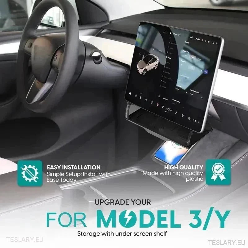 Tesla 3/Y Under Screen Storage Organiser - TESLARY Tesla Shop Accessories Europe Nederlands Ireland Deutschland Espana Alicante France Italia