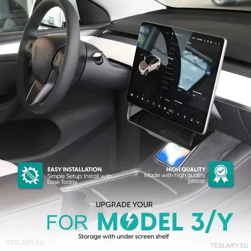 Tesla 3/Y Under Screen Storage Organiser - TESLARY Tesla Shop Accessories Europe Nederlands Ireland Deutschland Espana Alicante France Italia