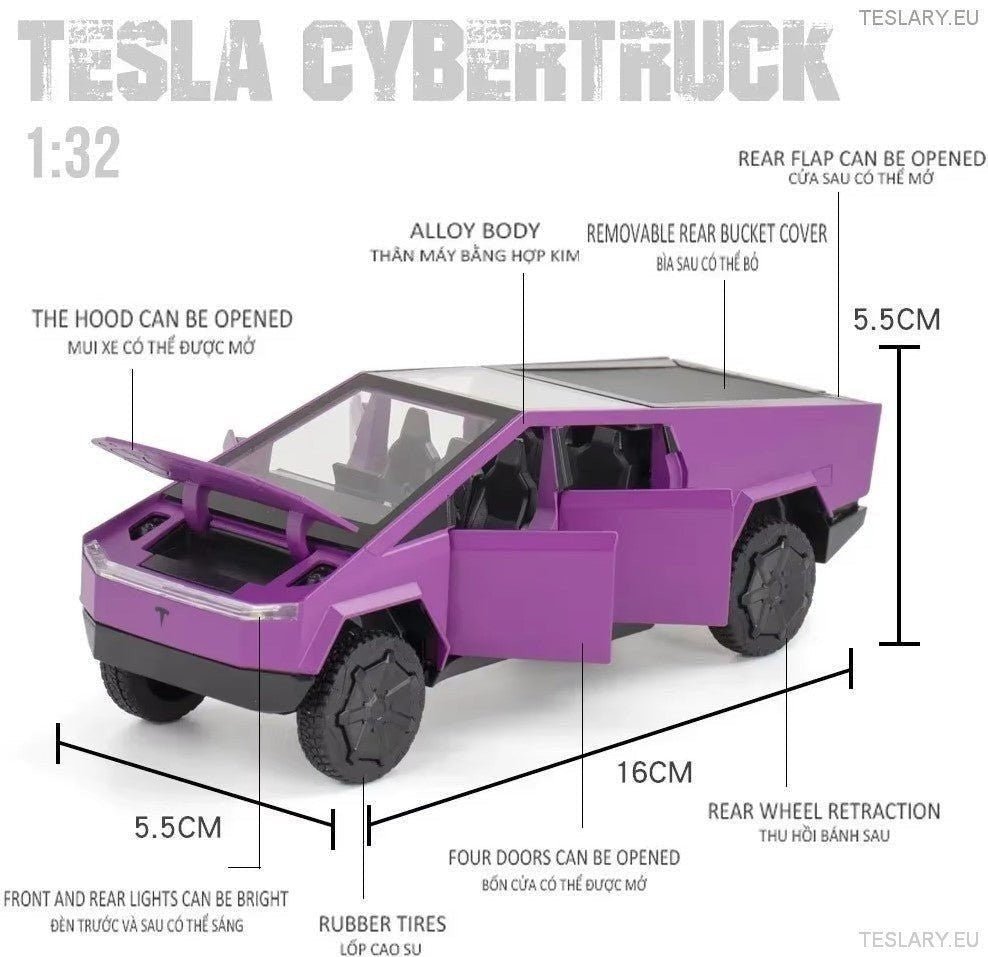 Tesla Cybertruck Model Car 1:32 Unofficial Version - TESLARY Tesla Shop Accessories Europe Nederlands Ireland Deutschland Espana Alicante France Italia