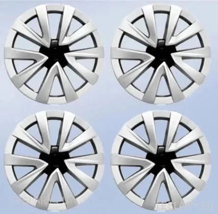 Tesla 3 18" Full Rim Silver & Black Sport Style Wheel Covers -TESLARY.IE Tesla Shop Europe