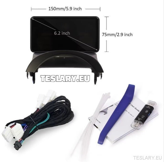Tesla Model 3 / 3+ Highland & Model Y HUD Dash Instrument Cluster 6.2" / 4.6" Wide Speed Meter - TESLARY Tesla Shop Accessories Europe Nederlands Ireland Deutschland Espana Alicante France Italia