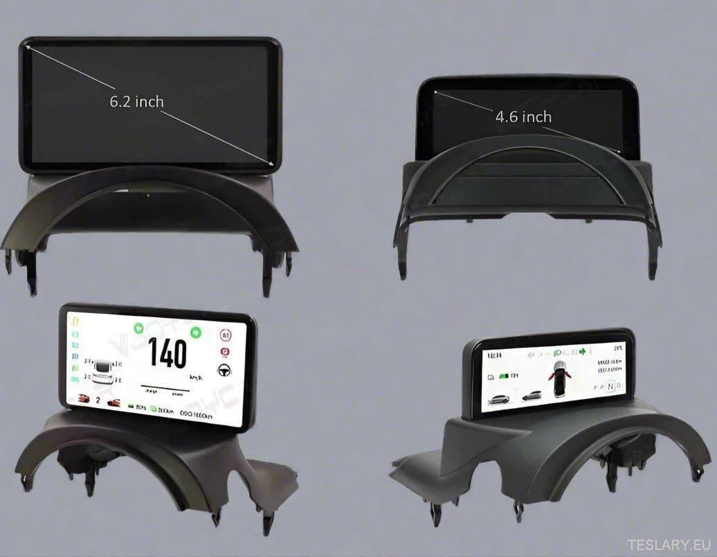 Tesla Model 3 / 3+ Highland & Model Y HUD Dash Instrument Cluster 6.2" / 4.6" Wide Speed Meter - TESLARY Tesla Shop Accessories Europe Nederlands Ireland Deutschland Espana Alicante France Italia