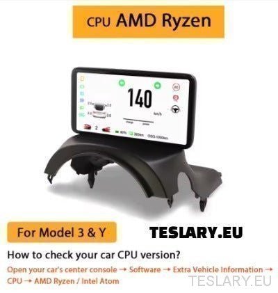 Tesla Model 3 / 3+ Highland & Model Y HUD Dash Instrument Cluster 6.2" / 4.6" Wide Speed Meter - TESLARY Tesla Shop Accessories Europe Nederlands Ireland Deutschland Espana Alicante France Italia