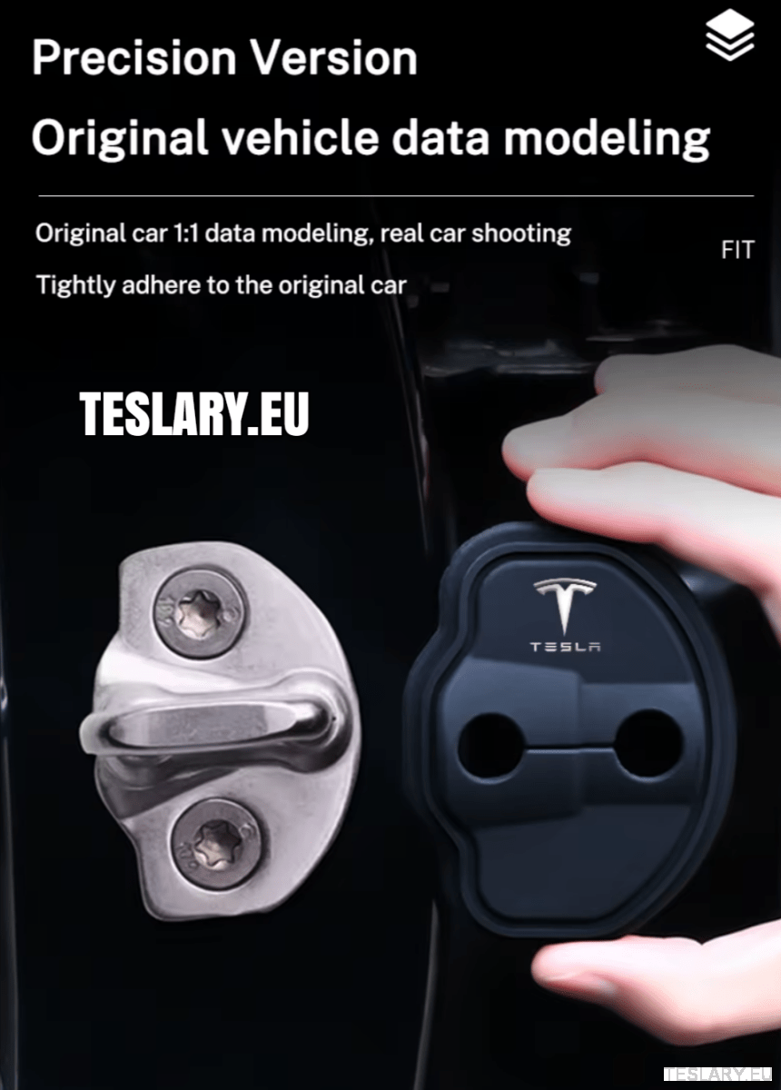 Tesla Model 3 / 3+ Highland & Y Silicone Door Lock Protector with Logo - TESLARY Tesla Shop Accessories Europe Nederlands Ireland Deutschland Espana Alicante France Italia
