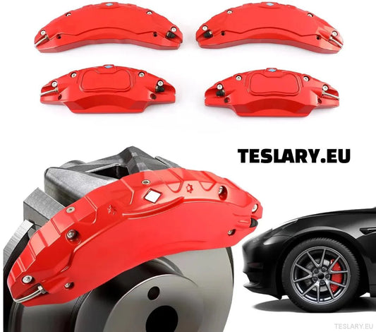 Tesla Model 3 / 3+ / Y Aluminium Brake Caliper Covers ( Set of 4 Pieces ) - TESLARY Tesla Shop Accessories Europe Nederlands Ireland Deutschland Espana Alicante France Italia