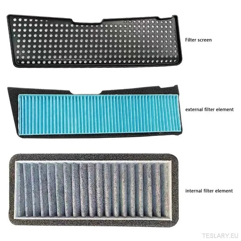 Tesla Model 3 Air Filter Cover - Premium Dust Prevention Accessory ( 3 PIECE KIT ) - TESLARY Tesla Shop Accessories Europe Nederlands Ireland Deutschland Espana Alicante France Italia