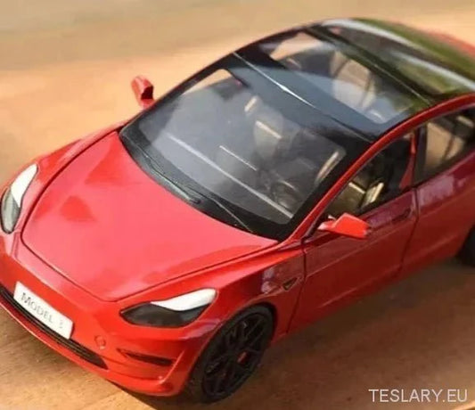 Tesla 3 Model Car 1:24 Diecast Model Car -TESLARY.IE Tesla Shop Europe