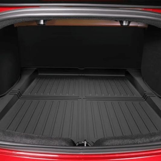 Tesla Model 3 Highland TPE Rear Trunk Mat - TESLARY Tesla Shop Accessories Europe Nederlands Ireland Deutschland Espana Alicante France Italia