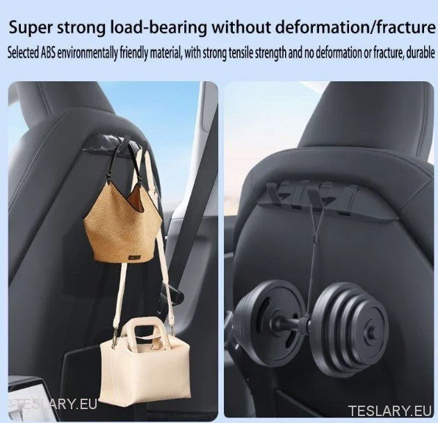 Tesla Model 3 / Y & Highland Hidden Hook for Back of Passenger or Driver Seats - TESLARY Tesla Shop Accessories Europe Nederlands Ireland Deutschland Espana Alicante France Italia