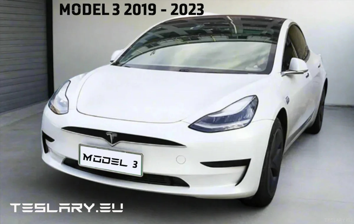 Tesla Model 3 / Y Real Plastic Front Grill ( Tesla X Style ) with Logo - TESLARY Tesla Shop Accessories Europe Nederlands Ireland Deutschland Espana Alicante France Italia