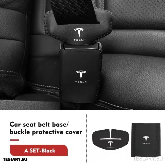 Tesla Model 3 Y S X Car Seat Belt Buckle Anti - scratch Protector with Tesla Logo - TESLARY Tesla Shop Accessories Europe Nederlands Ireland Deutschland Espana Alicante France Italia