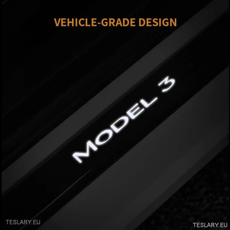 Tesla Model 3 / Y Wireless Magnetic LED Illuminated Door Sills ( 4 Pieces ) -TESLARY.IE Tesla Shop Europe