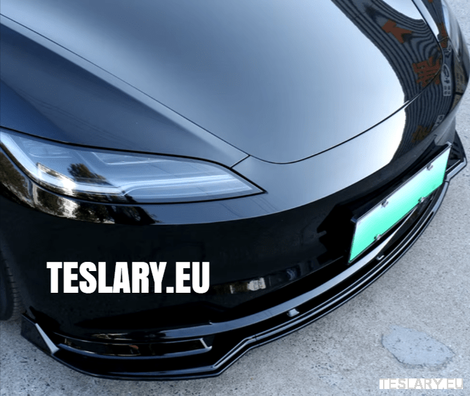 Tesla Model 3/Y & 3+ Highland Bodykit Front Diffuser Spoiler Black or Carbon - TESLARY Tesla Shop Accessories Europe Nederlands Ireland Deutschland Espana Alicante France Italia