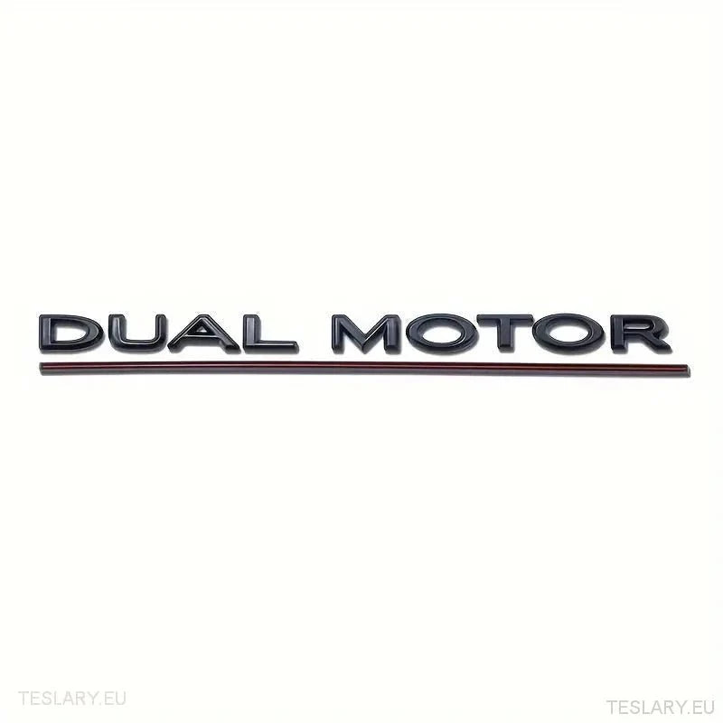 Tesla Model 3/Y Dual Motor Logo Emblem - Tesla Shop Europe - TESLARY.IE Ireland - France boutique- Deutschland Geschäft- España comercio - Nederland winkel- TESLARY.IE