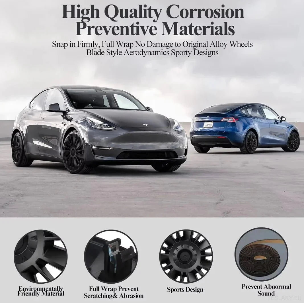 Tesla Model Y 19" Ubertine Style Performance Style Wheel Covers - TESLARY Tesla Shop Accessories Europe Nederlands Ireland Deutschland Espana Alicante France Italia