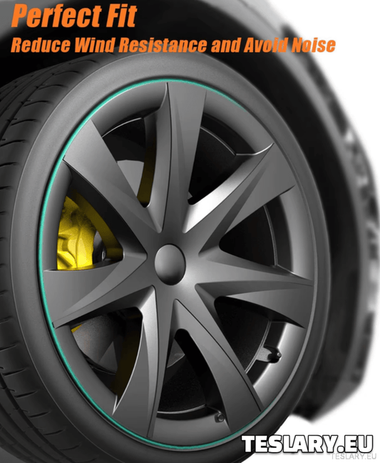 TESLA MODEL Y 19" UNIQUE S3 FULL COVER WHEEL HUBS - TESLARY Tesla Shop Accessories Europe Nederlands Ireland Deutschland Espana Alicante France Italia