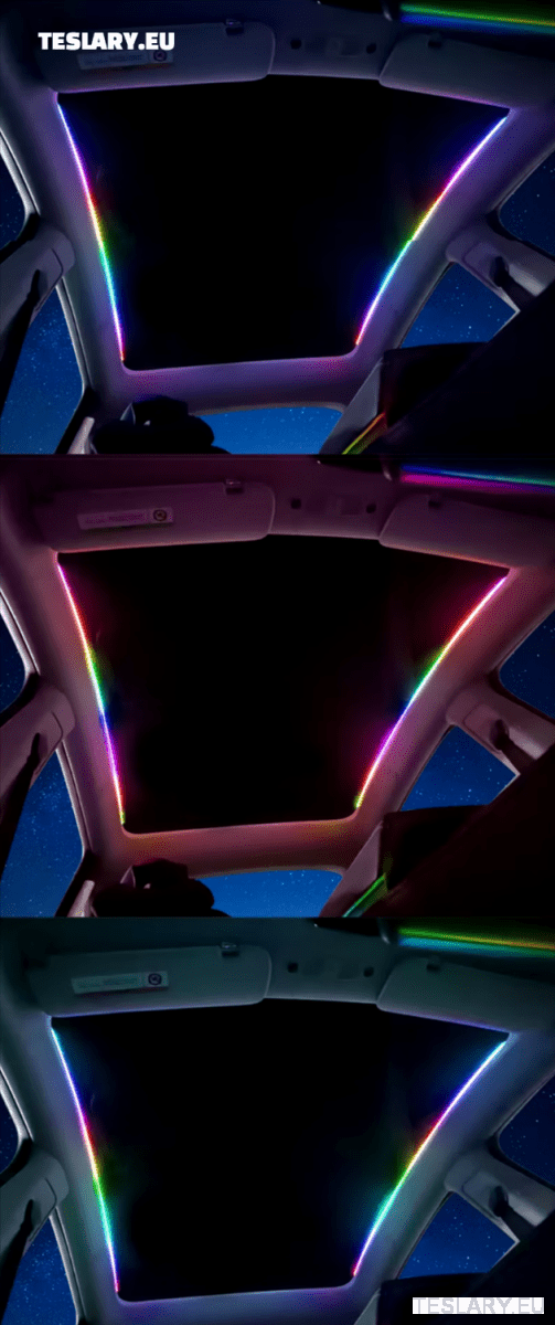 Tesla Model Y Led Ambient Roof Lighting - TESLARY Tesla Shop Accessories Europe Nederlands Ireland Deutschland Espana Alicante France Italia
