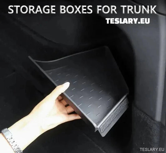 Tesla Model Y Trunk Organiser Side Shelf Storage - TESLARY Tesla Shop Accessories Europe Nederlands Ireland Deutschland Espana Alicante France Italia