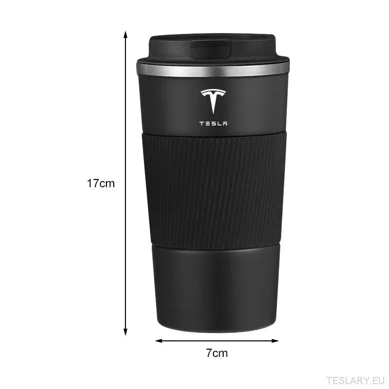 Tesla Series Stainless Steel Thermal Mug with Tesla Logo - TESLARY Tesla Shop Accessories Europe Nederlands Ireland Deutschland Espana Alicante France Italia