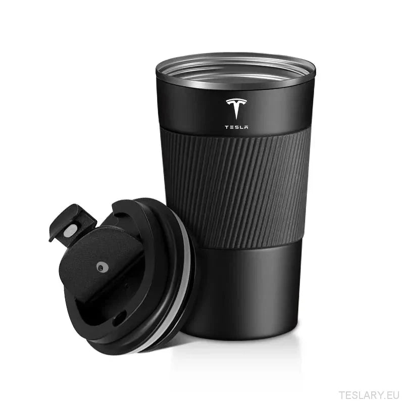 Tesla Series Stainless Steel Thermal Mug with Tesla Logo - TESLARY Tesla Shop Accessories Europe Nederlands Ireland Deutschland Espana Alicante France Italia