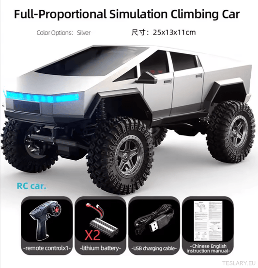 Tesla Style Cybertruck Remote Control - 1:18 Scale Off - Road Adventure - TESLARY Tesla Shop Accessories Europe Nederlands Ireland Deutschland Espana Alicante France Italia