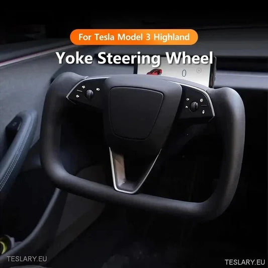 Tesla Yoke Style Steering Wheel for Model 3 Highland - TESLARY Tesla Shop Accessories Europe Nederlands Ireland Deutschland Espana Alicante France Italia