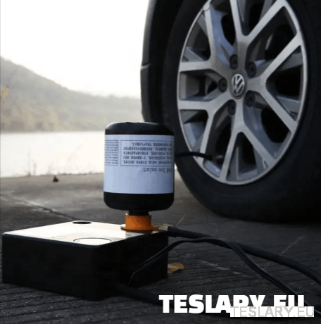 Tyre Puncture Repair Kit with Compressor and Storage Bag - TESLARY Tesla Shop Accessories Europe Nederlands Ireland Deutschland Espana Alicante France Italia
